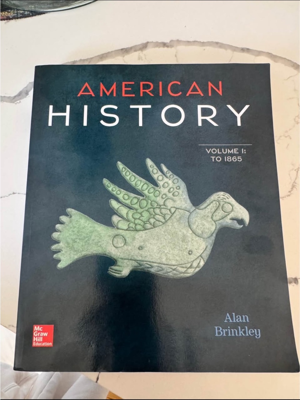 Alan Brinkley American History Poster - Black with Green Artwork